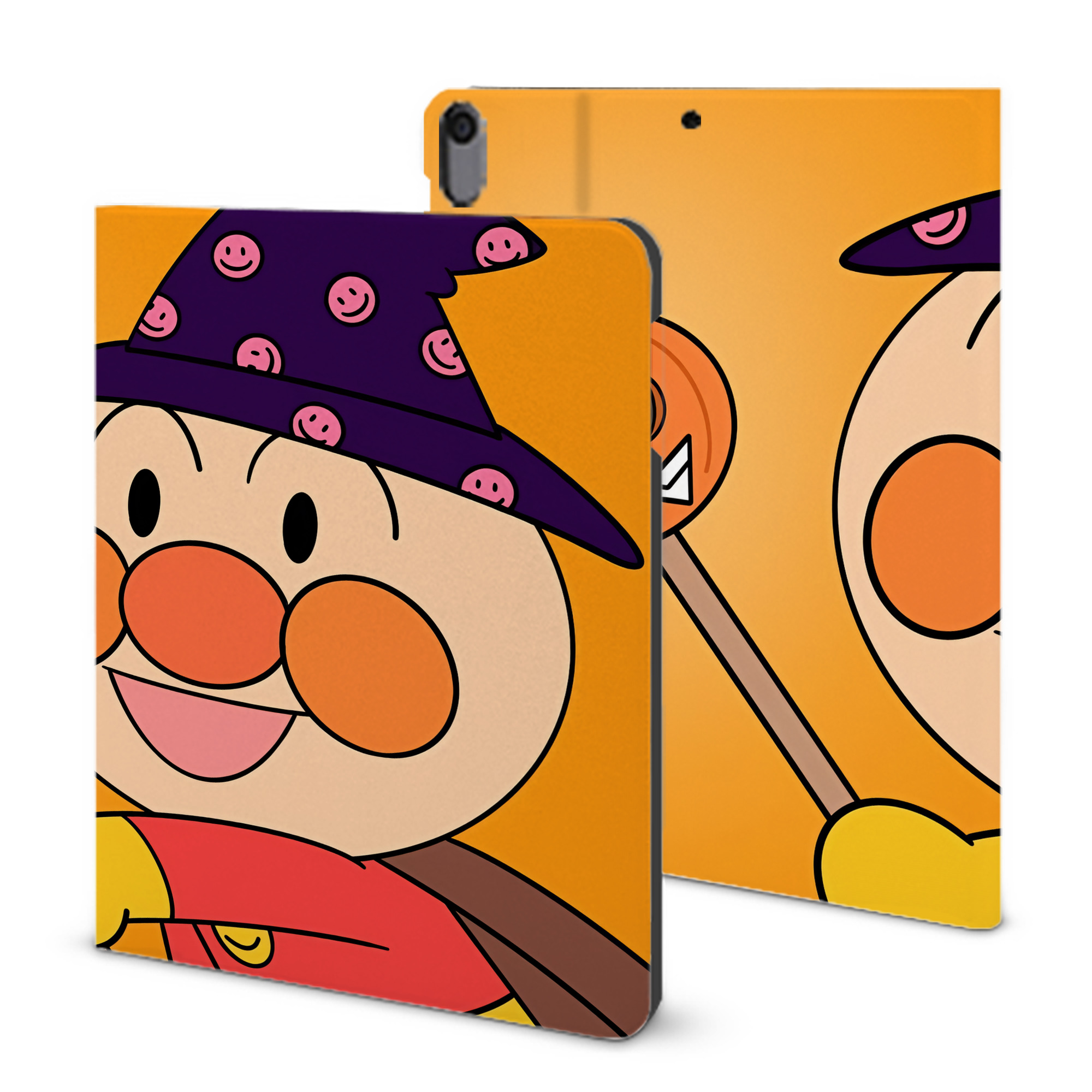 （画像用） アンパンマン Anpanman IPad ケース ブック型 PUレザー TPU 耐衝撃 軽量 薄型 ペン収納なし 全面保護 IPad 各モデル対応